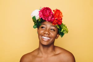 Woman with Flowers